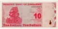 Zimbabwe 10 2009 UNC P-94